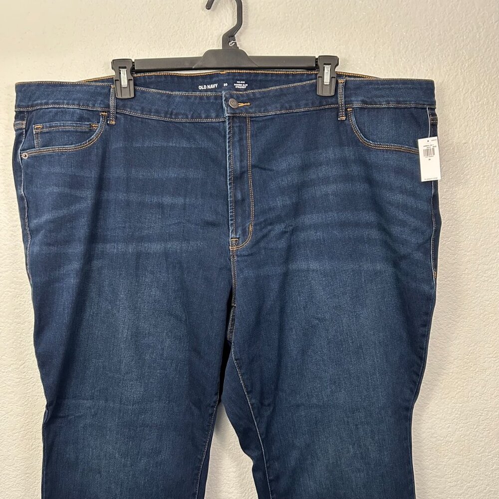 Old Navy Plus Size Mid Rise Power Slim Straight Jeans - Picture 3 of 13